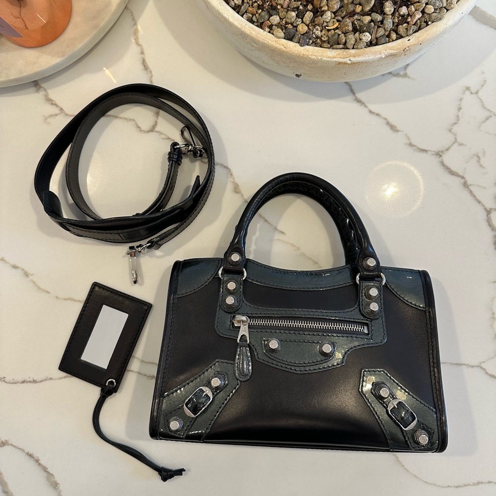 Balenciaga Mini City Dark Navy Handbag